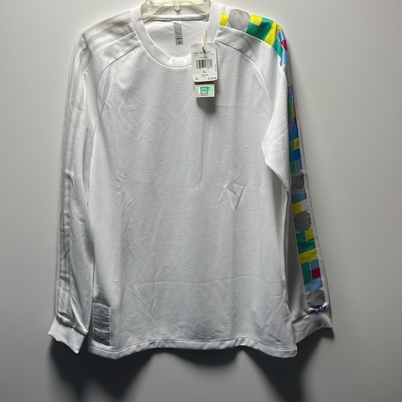 Manchester United Peter Saville NWT Official Jersey white multicolor size large - Picture 9 of 11